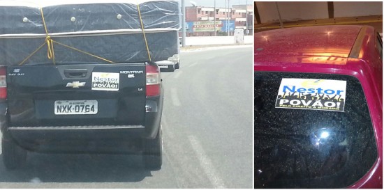 Carros adesivados circulam por São Luís e Paço do Lumiar