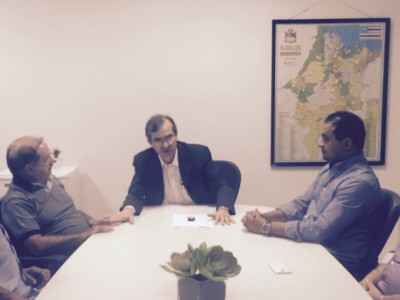 Reunião do prefeito Chico Gomes, acompanhado do deputado Weverton Rocha,   com Marcos Pacheco 