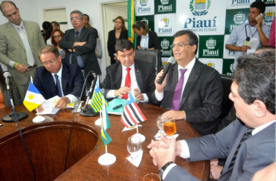 Flávio Dino com o governador do Piauí, Wellington Dias